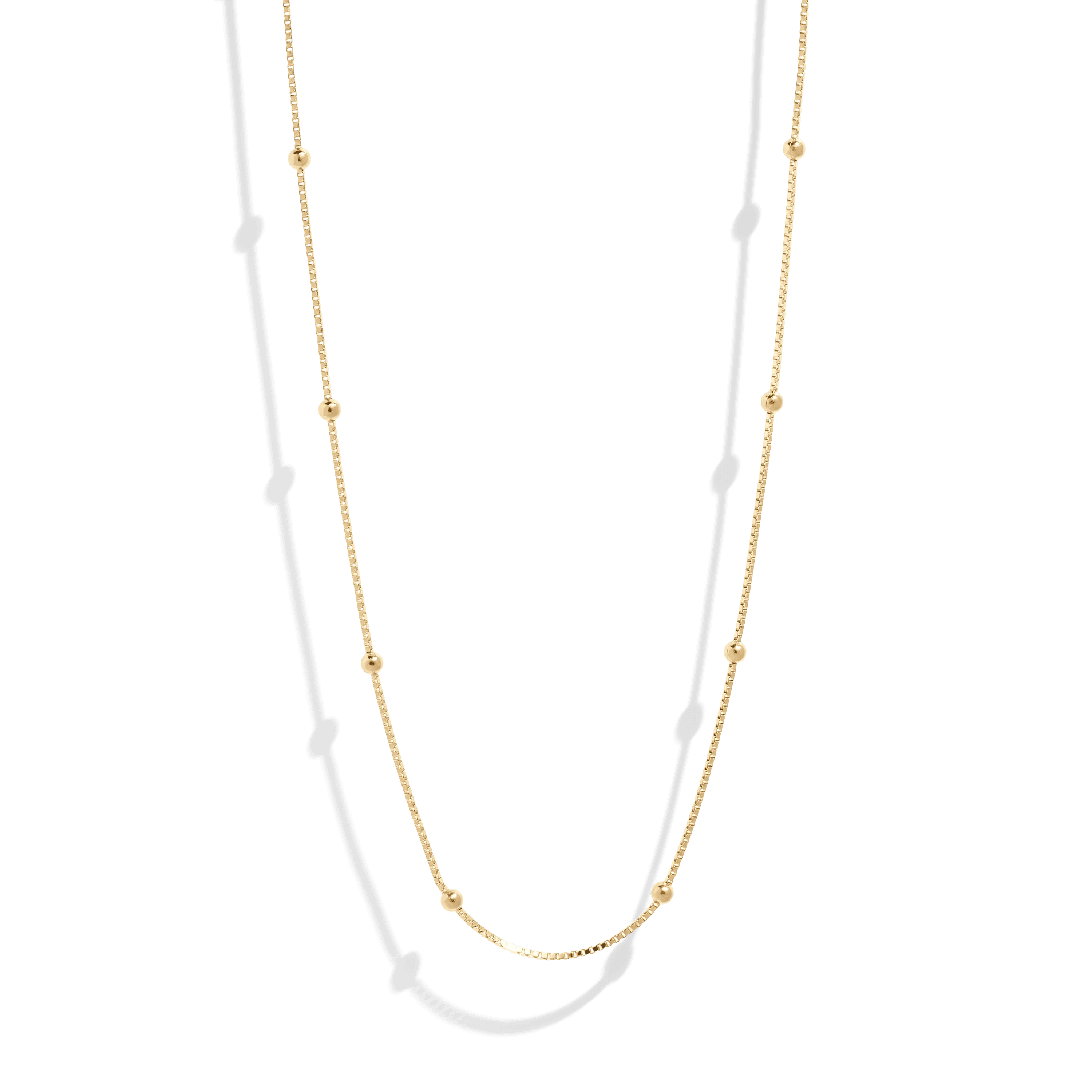 THE CAMI NECKLACE - Solid 14k yellow gold