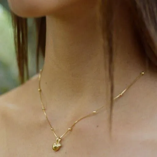 THE CAMI NECKLACE - Solid 14k yellow gold