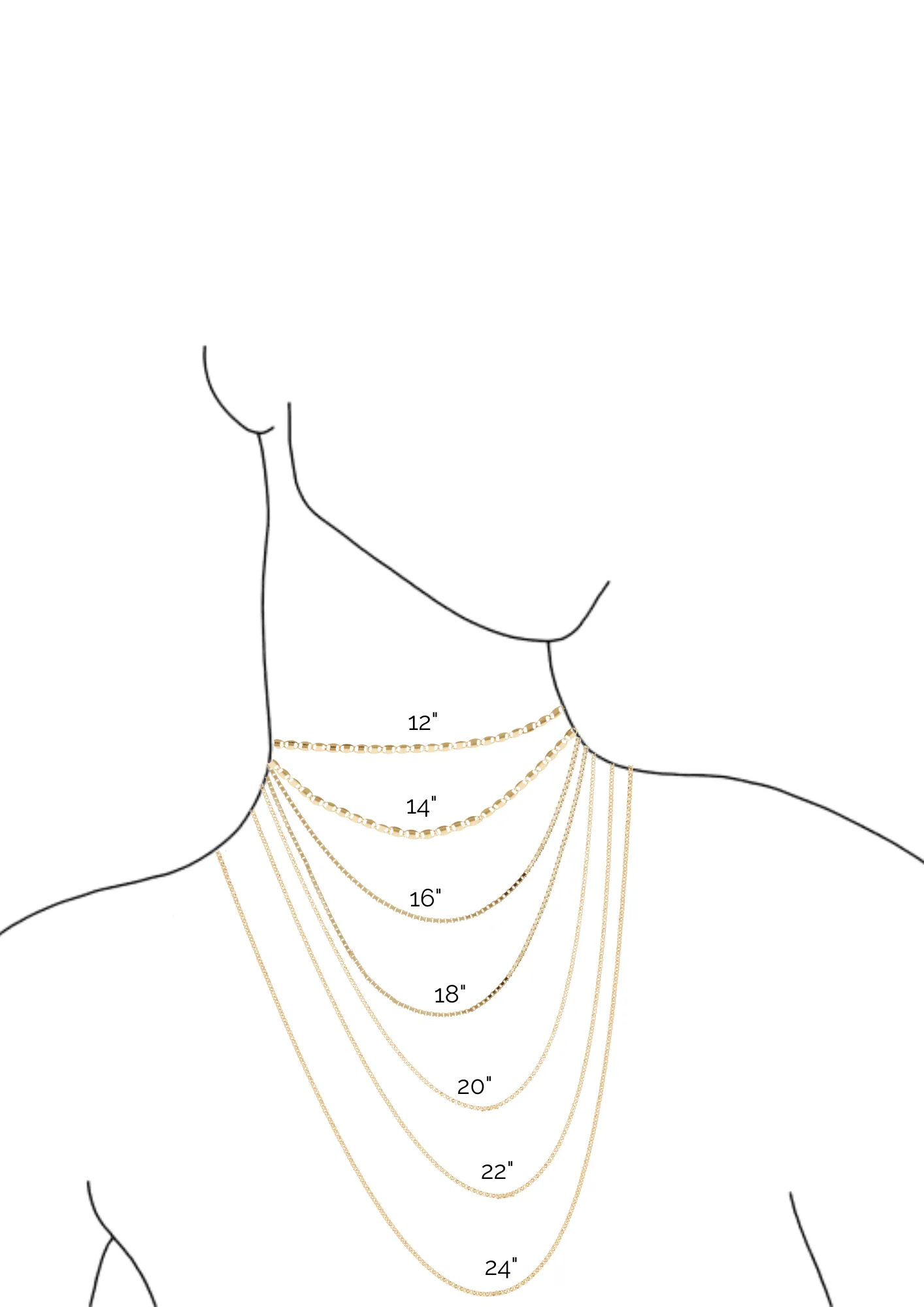 THE CAMI NECKLACE - Solid 14k yellow gold