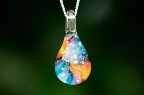 Tie Dye Pendant with Cremation Ash