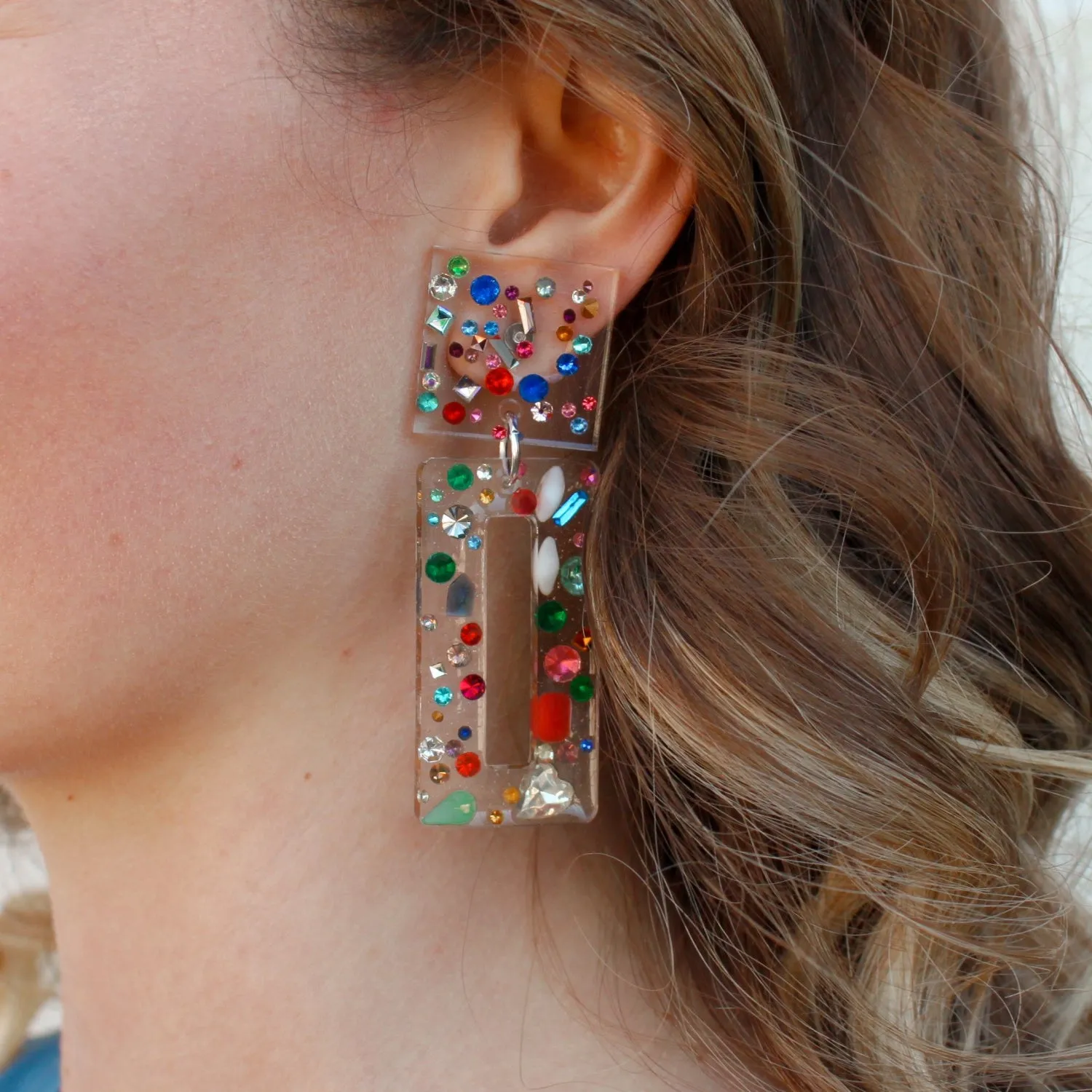 Vintage Rhinestone Angela Earrings