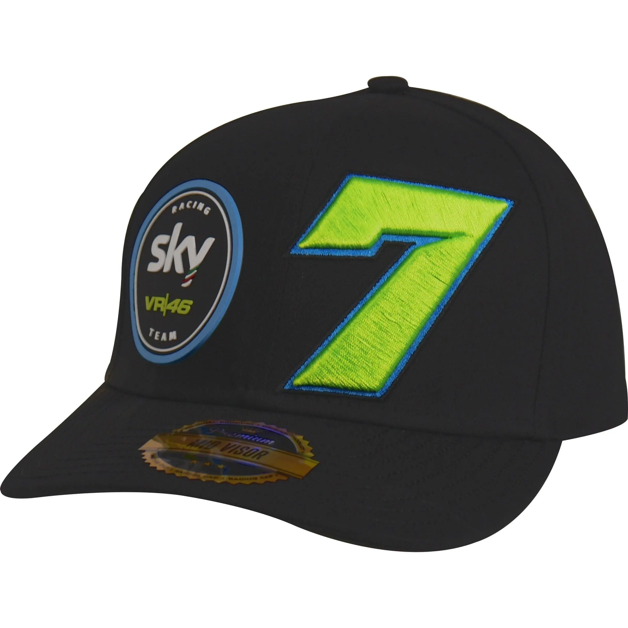 VR46 Sky Racing Team 7 Replica Cap - Black