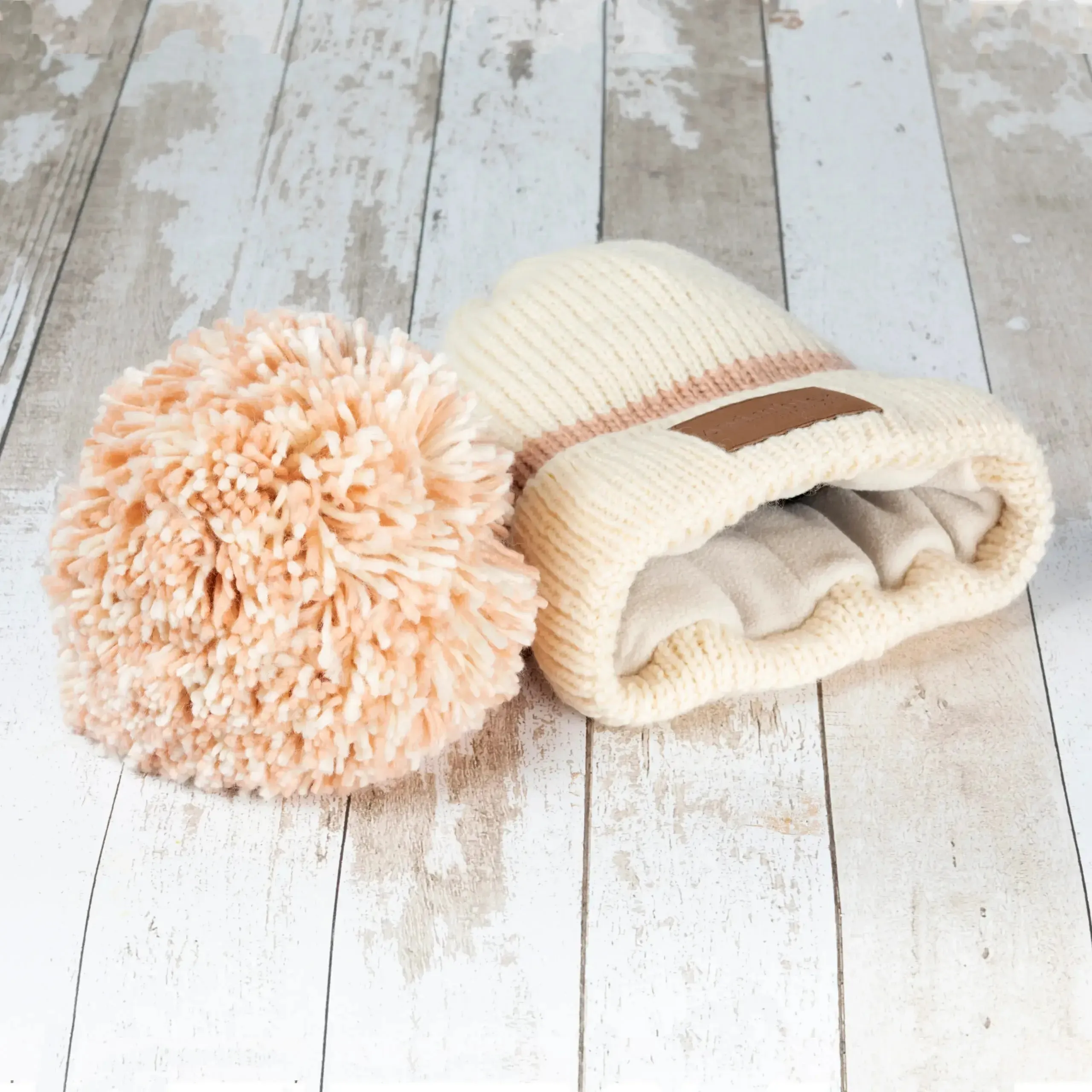 Waterproof Bobble Hat - Cream Tan