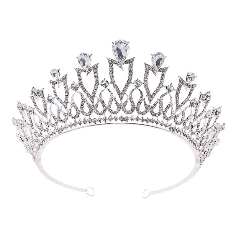 Wedding Crown Bridal Tiara Necklace Three-piece Luxurious Style Main Wedding Dress Hair Accessories Women's High-end Crown