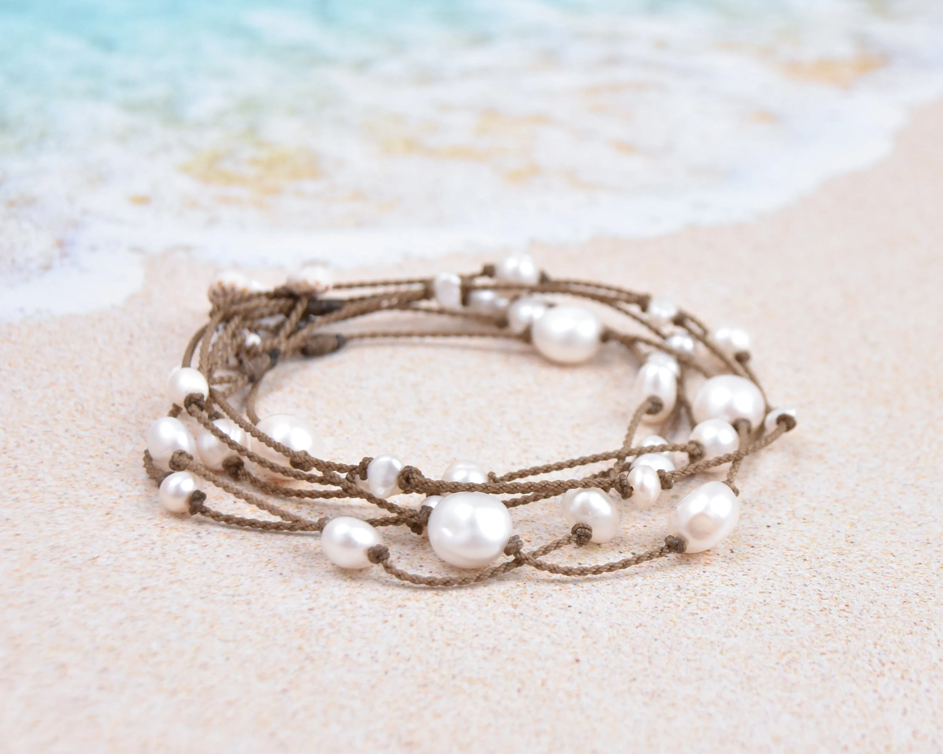 White Pearl Princess Anklets