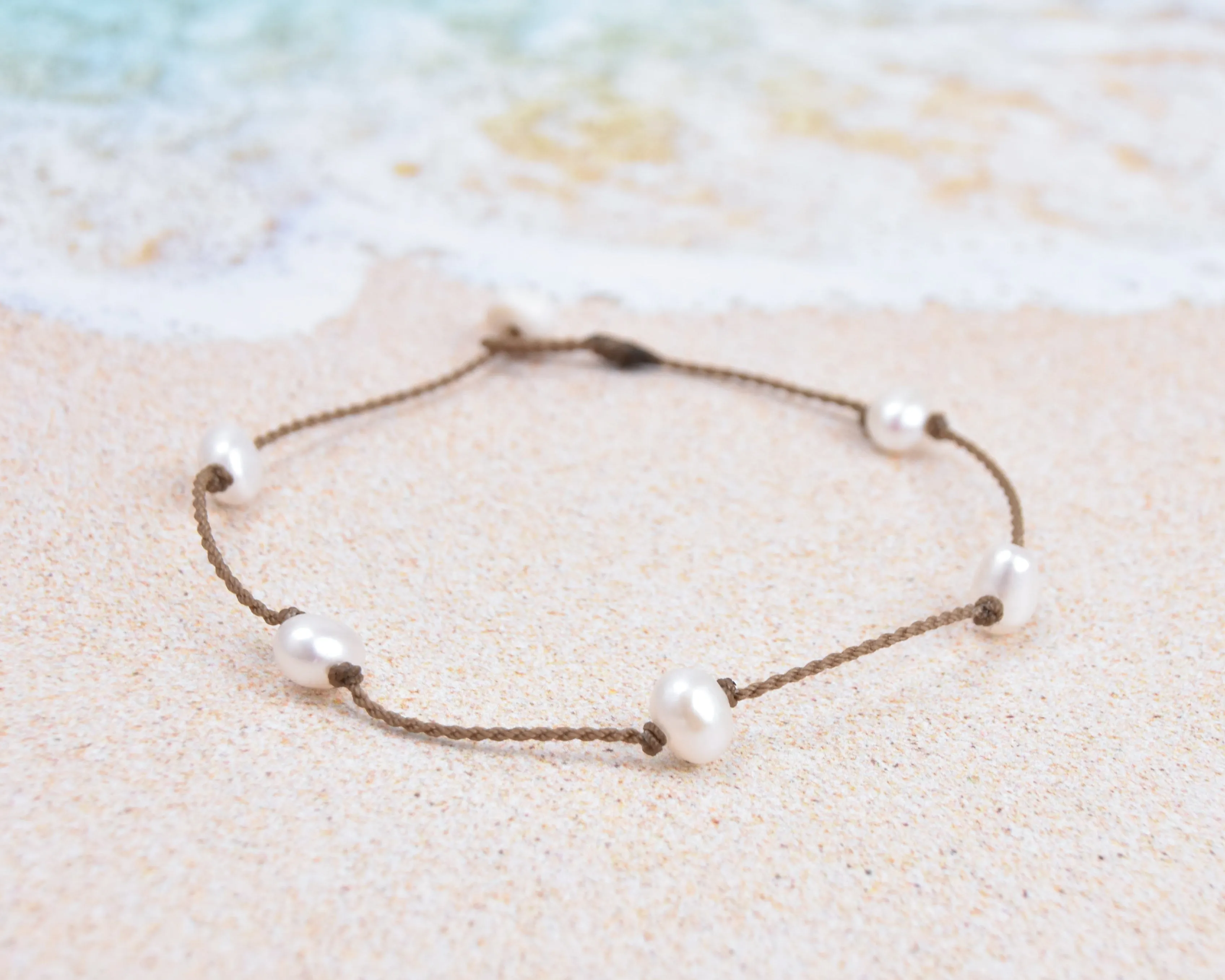 White Pearl Princess Anklets