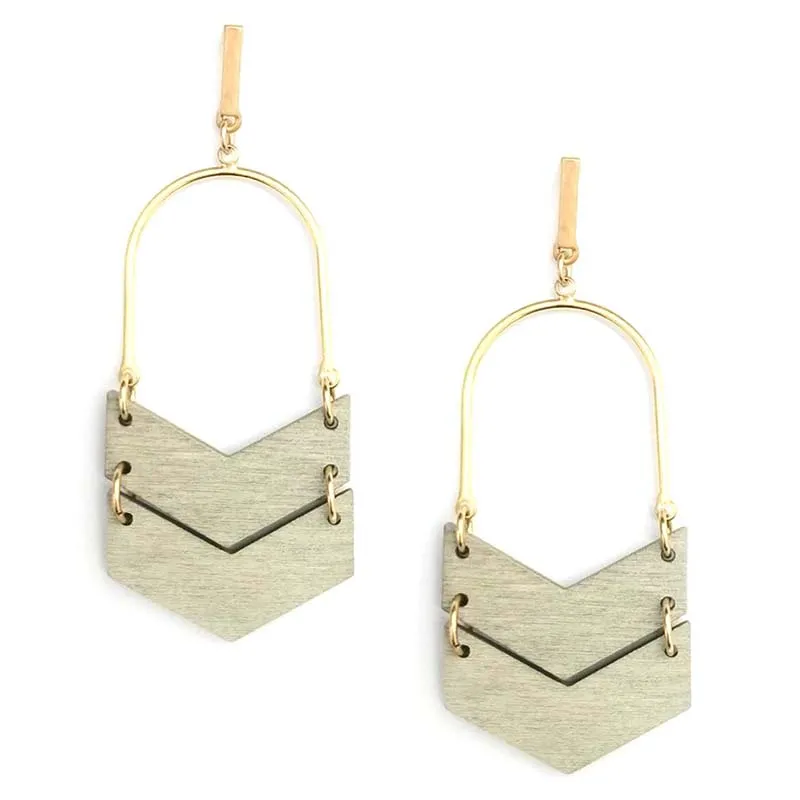 Wood Arrow Plank Earrings